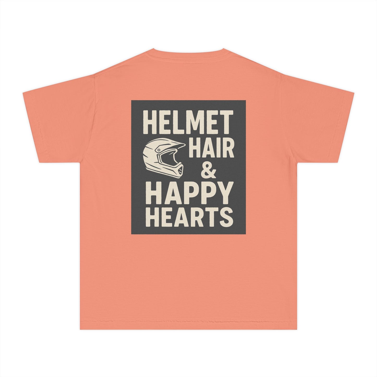 Helmet Hair & Happy Hearts Youth Midweight Tee -  for Young Riders