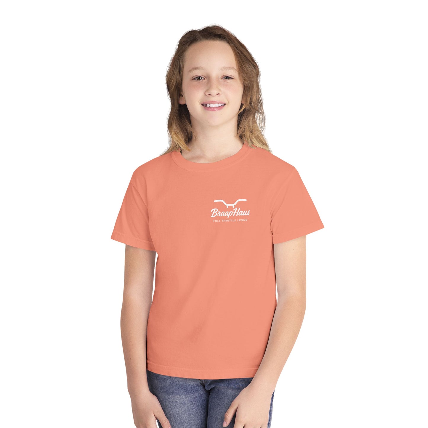 Helmet Hair & Happy Hearts Youth Midweight Tee -  for Young Riders