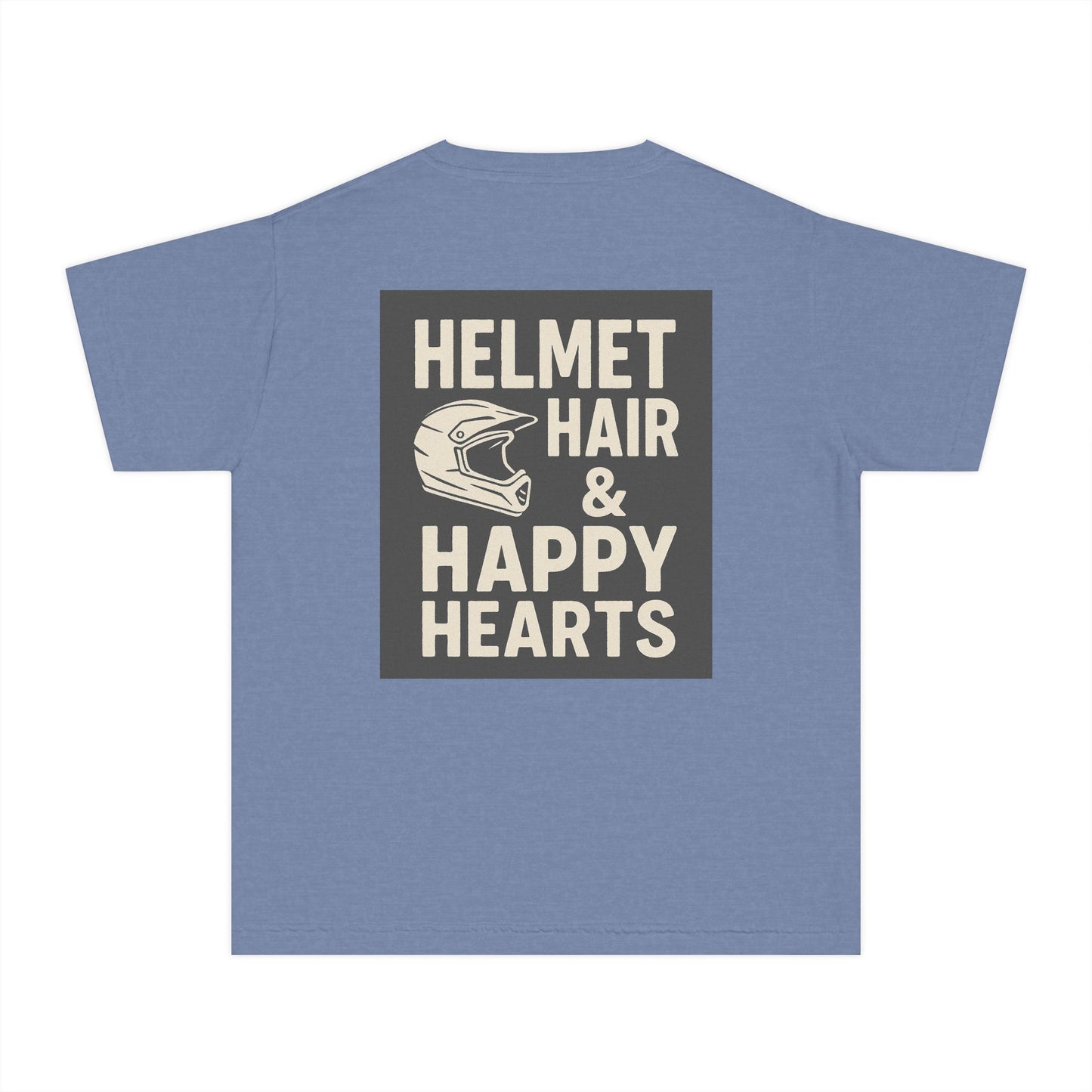 Helmet Hair & Happy Hearts Youth Midweight Tee -  for Young Riders