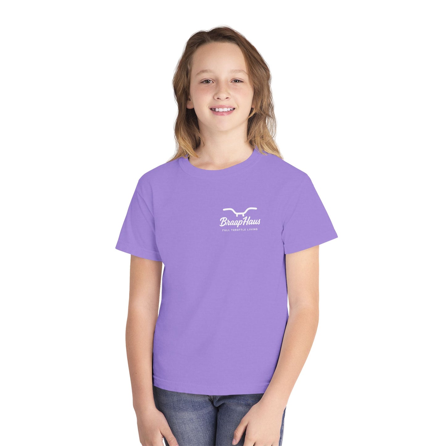 Helmet Hair & Happy Hearts Youth Midweight Tee -  for Young Riders