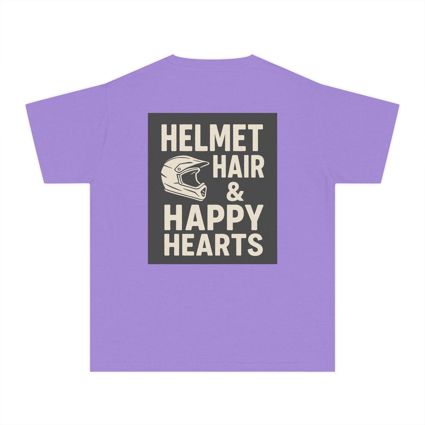 Helmet Hair & Happy Hearts Youth Midweight Tee -  for Young Riders