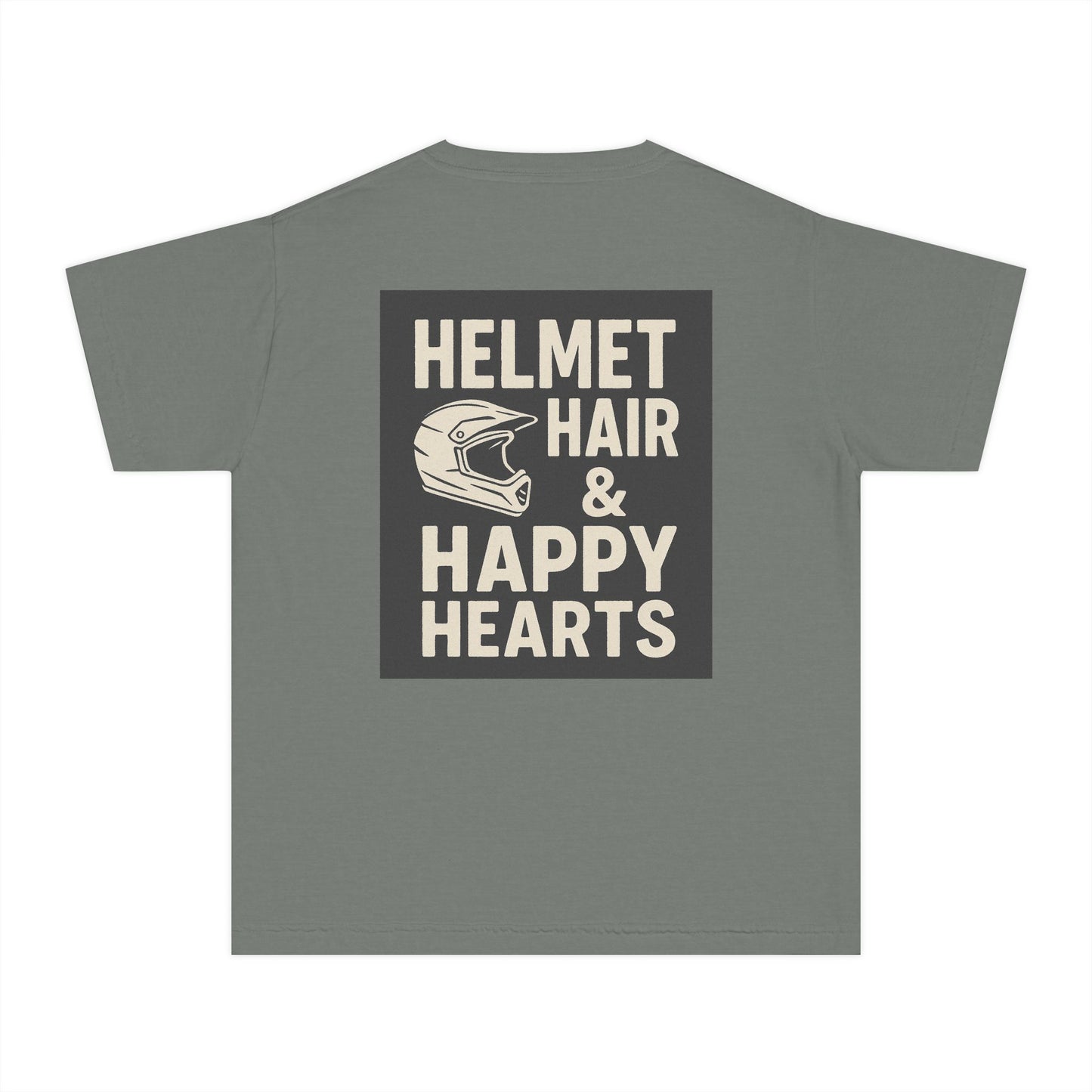 Helmet Hair & Happy Hearts Youth Midweight Tee -  for Young Riders