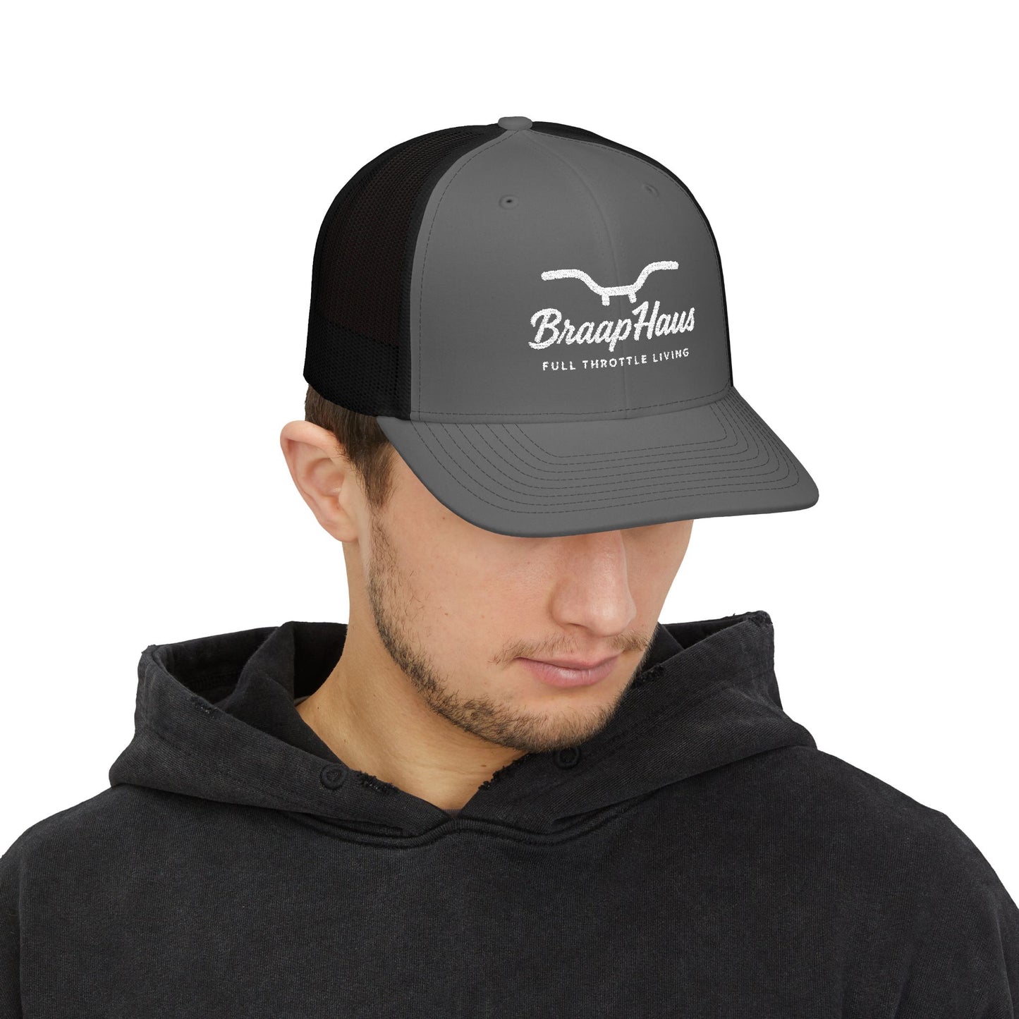 Embroidered Snapback Trucker Cap