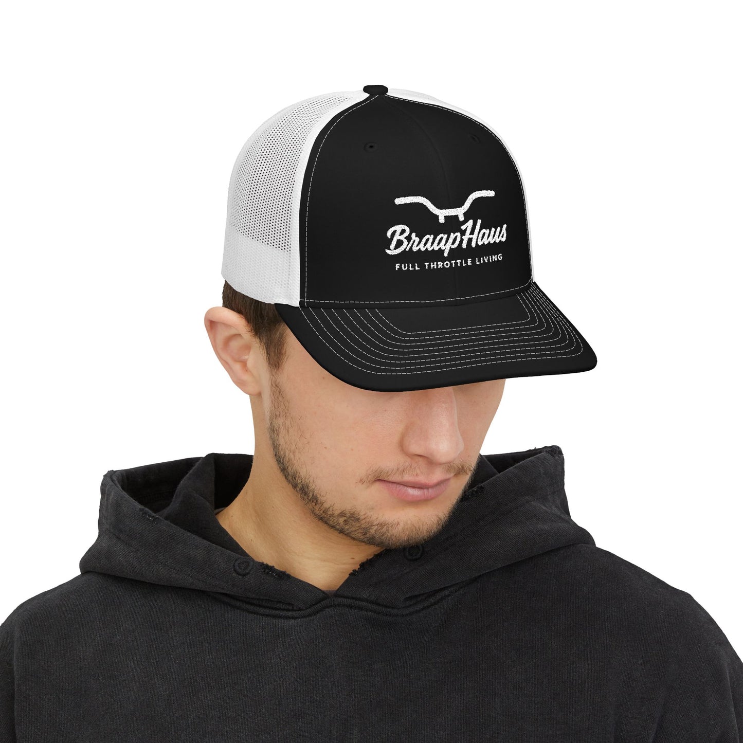 Embroidered Snapback Trucker Cap
